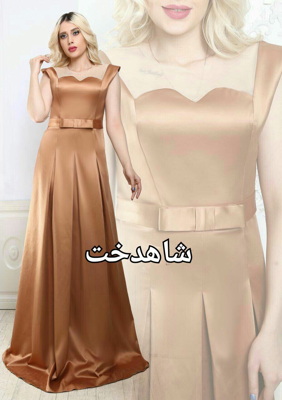 lll پیراهن مجلسی جنس ساتن آمریکایی کد 231 - تصویر 1