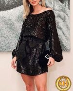 پیراهن کوتاه مجلسی مزون دوز کد 313